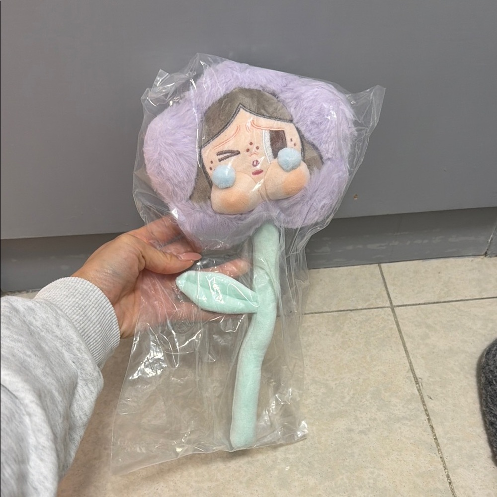 Crybaby Purple Flower Plush Toy pop mart
